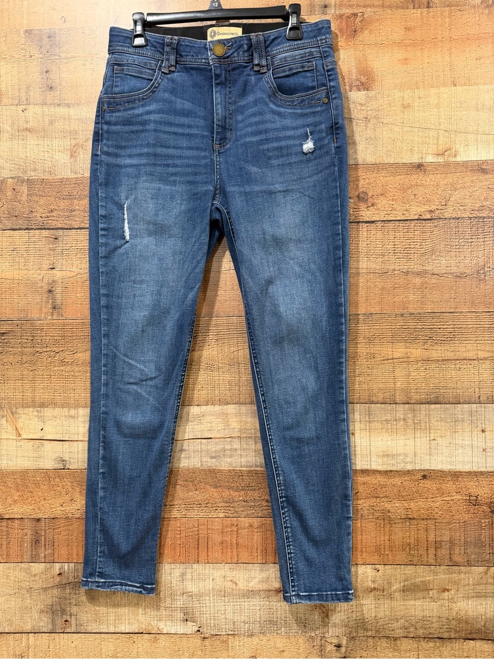 Democracy Slimming Abdominal Panel Women's Medium Wash Skinny Jeans Size 10